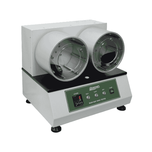 Bean Bag Snag Tester 豆袋勾紗測試機 Bean Bag Snag Tester 用於評估針織布料產生勾紗(Snagging)的傾向,適合檢測布料在實際使用或摩擦環境下的耐勾紗性能,為 Roaches 專業測試設備之一。