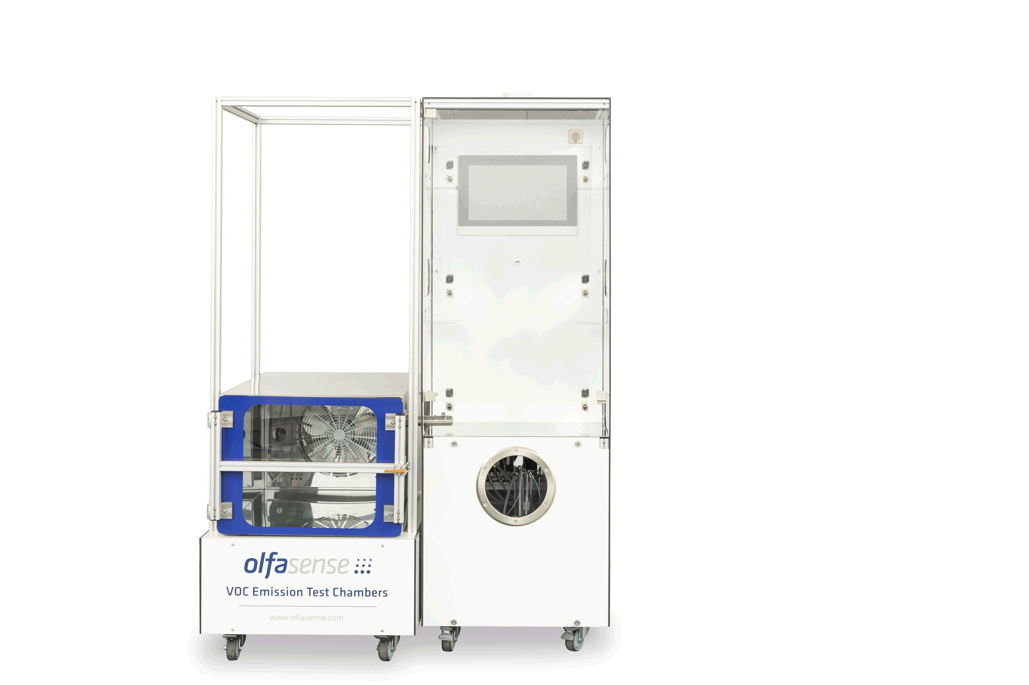 VOC emission test chamber with passive temperature control VOC emission test chamber with passive temperature control