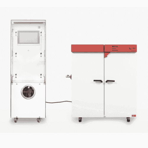 VOC emission test chamber with active temperature control VOC emission test chamber with active temperature control